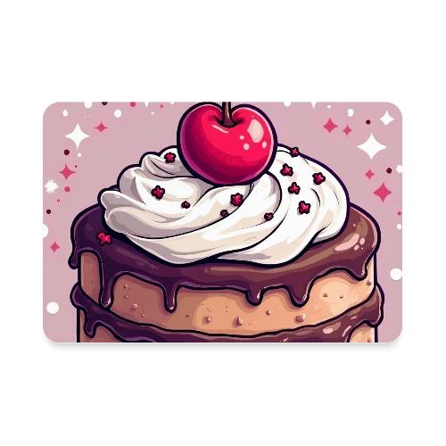 Cherry‑Topped Celebration Cake Design - Rectangle Magnet