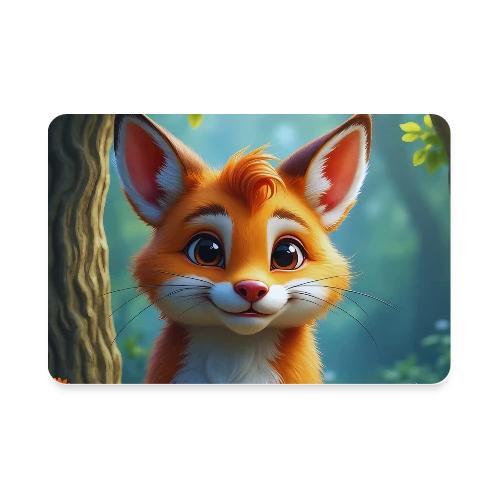 Magical fantasy fox in enchanted forest scene - Rectangle Magnet