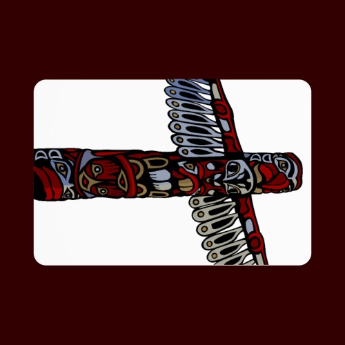 Tribal Totem Pole Art - Personalize - Rectangle Magnet