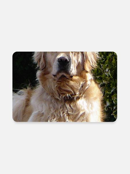 Dog on Guard - Rectangle Magnet - white - Front