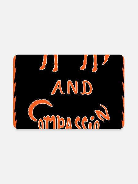 Empathy And Compassion - Rectangle Magnet - white - Front