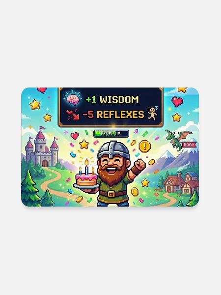Pixel Birthday Level Up Celebration Birthday Geeky - Rectangle Magnet - white - Front