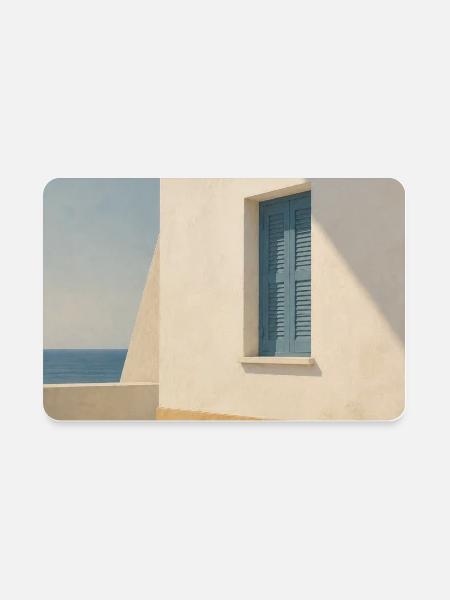 Mediterranean Light by the Sea - Rectangle Magnet - white - Front
