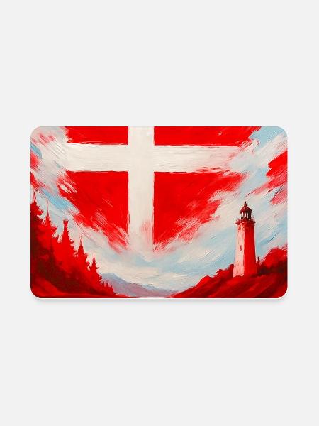 Denmark Vintage Trave - Rectangle Magnet - white - Front