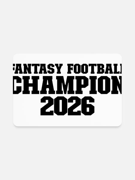 Fantasy Football Champion 2026 Fantasy Football - Rectangle Magnet - white - Front