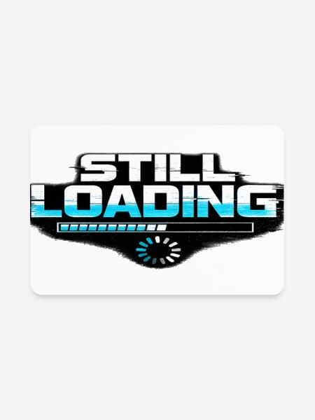 Still Loading Progress Neon Graphic - Rectangle Magnet - white - Front