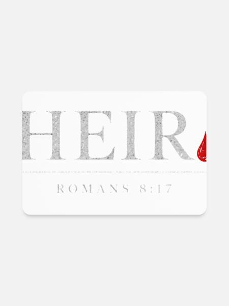 Heir Romans 8:17 Christian Faith Verse - Rectangle Magnet - white - Front