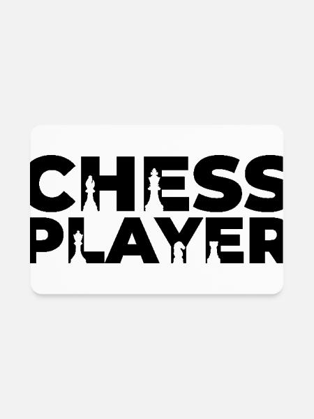 Chess Player - Rectangle Magnet - white - Front