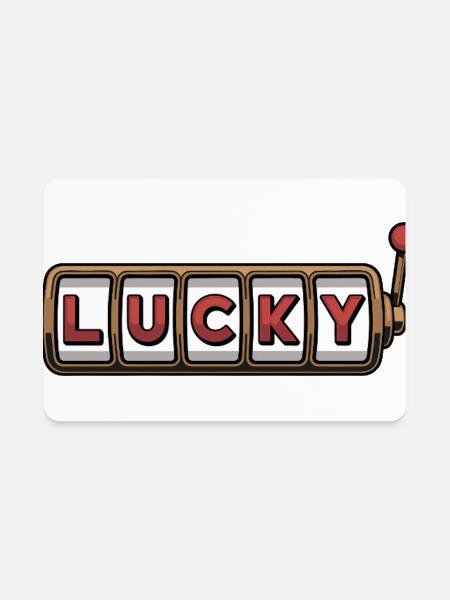 Lucky Slot Letters Design - Rectangle Magnet - white - Front