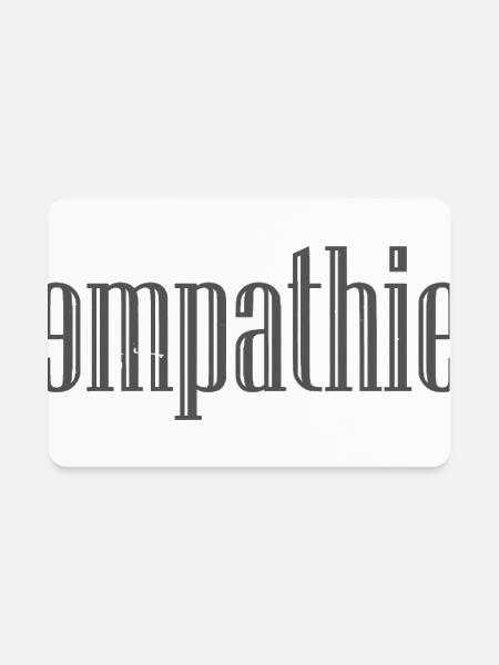 Mirrored Empathy Typography Minimalist Statement - Rectangle Magnet - white - Front