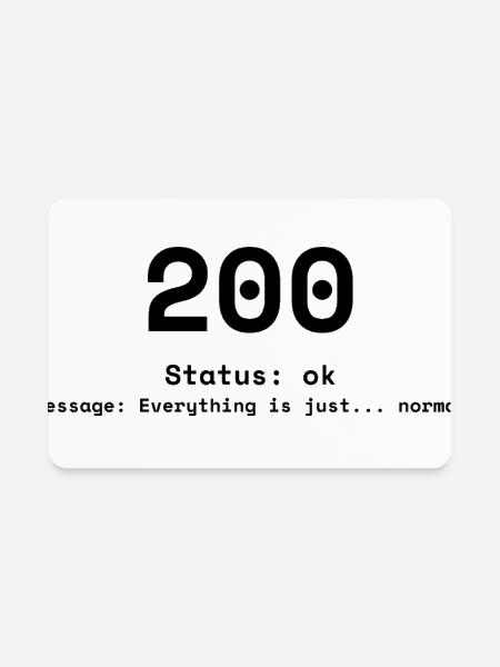 T-shirt Status 200 – Tout est juste normal minimum - Magnet rectangulaire - blanc - Devant