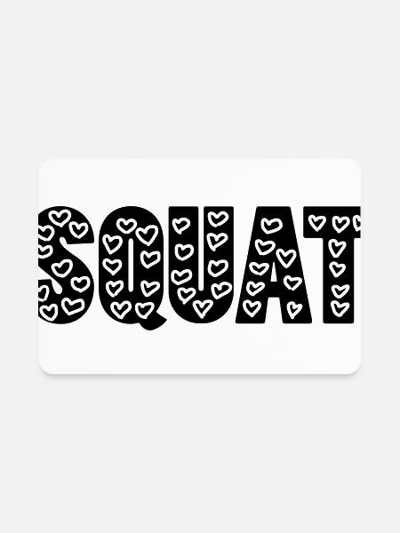 Squat - Rectangle Magnet - white - Front