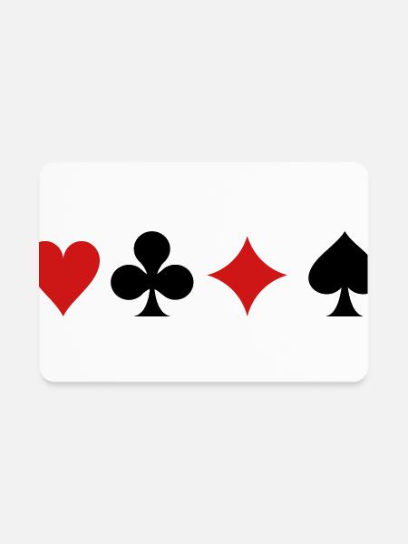 New Style Collection Cards symbols - Rectangle Magnet - white - Front
