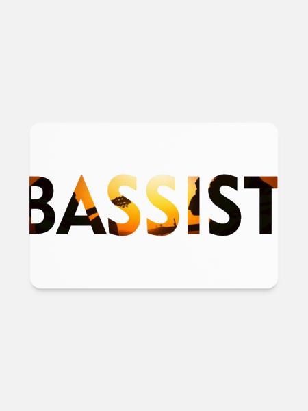 Bassist Music Logo Design Abstract - Rectangle Magnet - white - Front