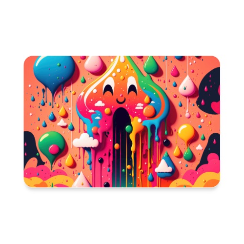 Psychedelic Paint Drip Rainbow Rain Clouds 1.2 - Rectangle Magnet