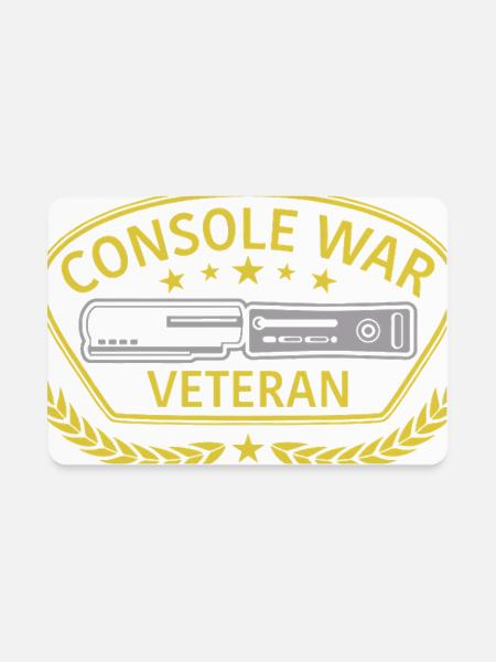 Console War Veteran - Rectangle Magnet - white - Front