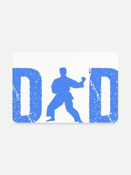 Fathers Day Martial Arts Taekwondo Dad - Rectangle Magnet - white - Front