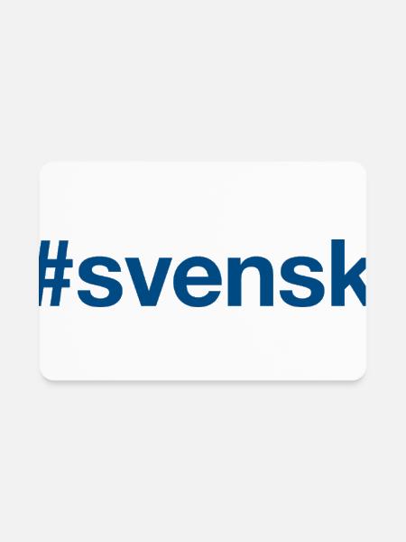 Svensk Swedish Hashtag - Rectangle Magnet - white - Front
