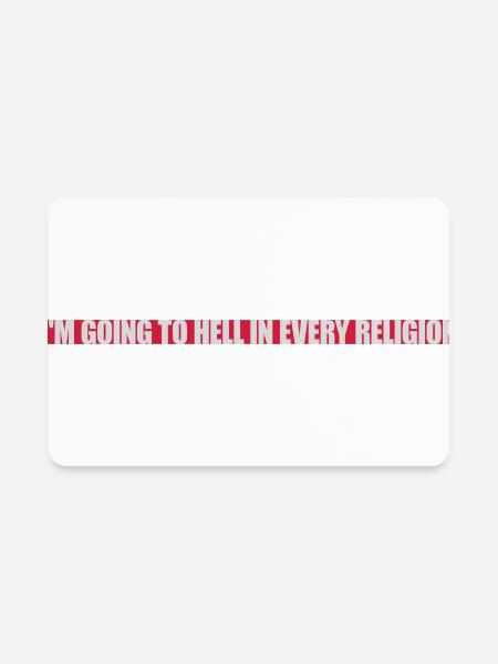 im going to hell - Rectangle Magnet - white - Front