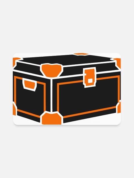 Bicycle Transport Box Icon - Rectangle Magnet - white - Front