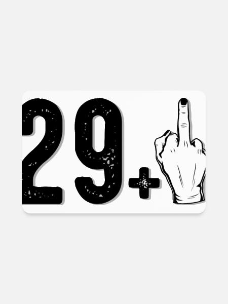 2014 Bold Middle Finger Graphic - Rectangle Magnet - white - Front