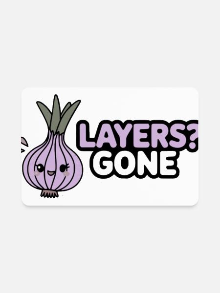 Layers Gone Onion - Rectangle Magnet - white - Front