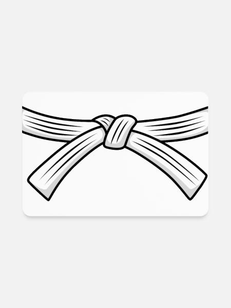 ITF Taekwon-Do costume white belt 10th gup test - Rectangle Magnet - white - Front