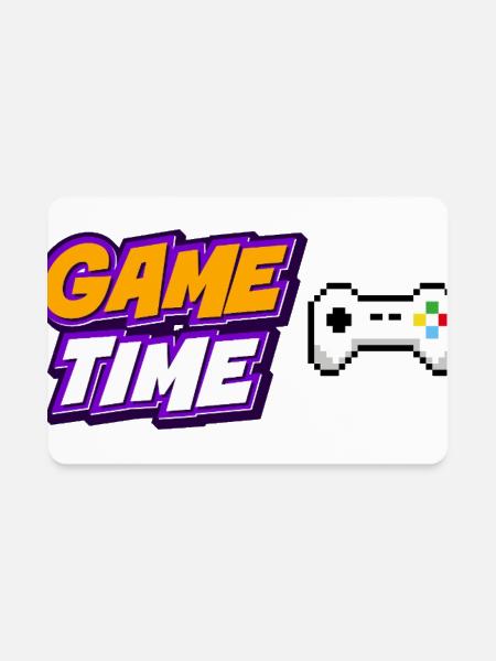 Game Time Retro Pixel Controller  - Rectangle Magnet - white - Front