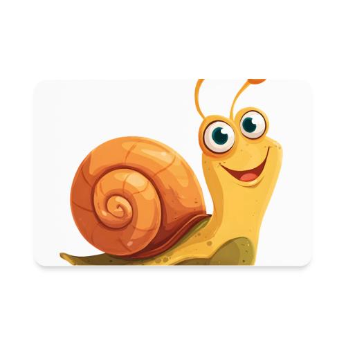 Happy Cartoon Snail with a Smile - Rectangle Magnet