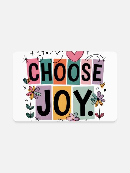 CHOOSE JOY - Rectangle Magnet - white - Front