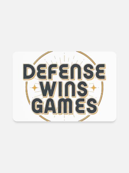 Defense Wins Games - Rectangle Magnet - white