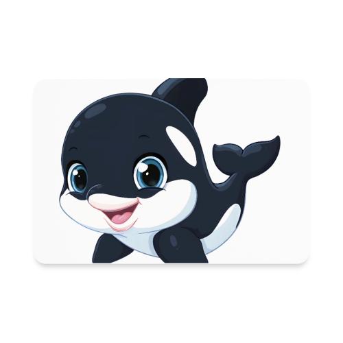 Playful Cartoon Baby Orca with Sweet Smile - Rectangle Magnet