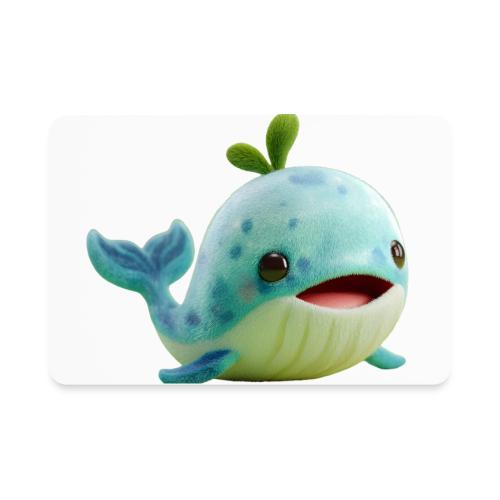 Playful Green-Blue Baby Whale - Rectangle Magnet