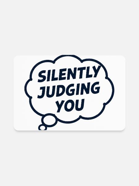 Silently Judging You - Vintage Design - Rectangle Magnet - white - Front