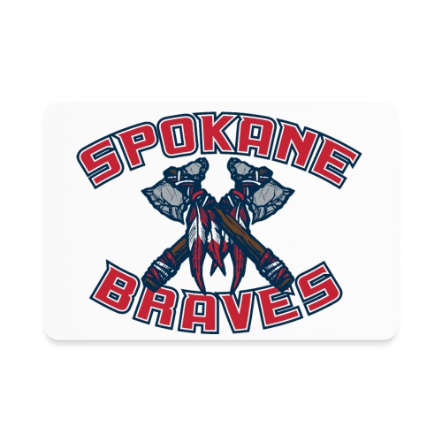 Spokane Braves Home Logo - Rectangle Magnet