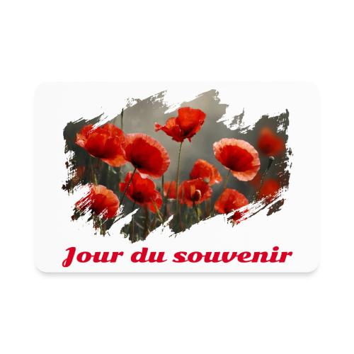 Remembrance Day with Poppies - Rectangle Magnet