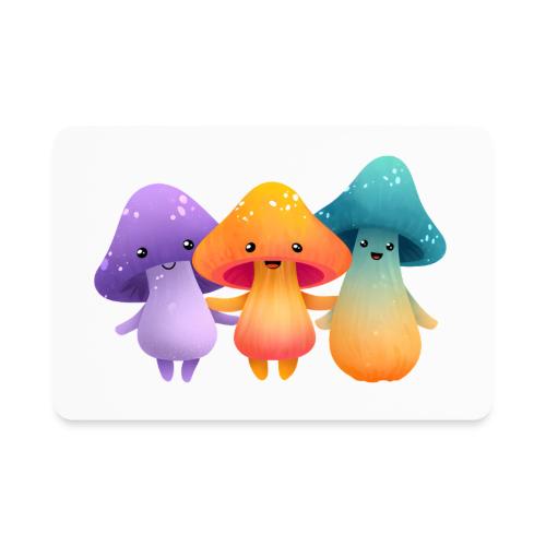 Cheerful Mushroom Friends - Rectangle Magnet