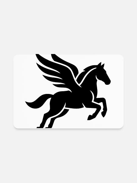 pegasus - Rectangle Magnet - white - Front