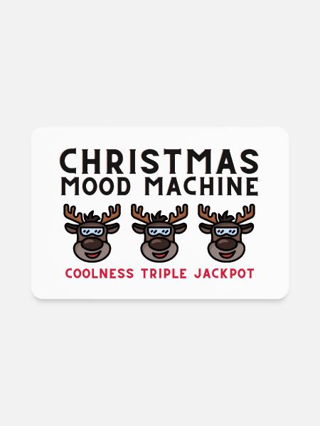 CHRISTMAS SLOT MACHINE - Rectangle Magnet - white - Front
