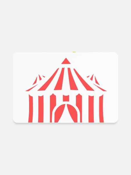 Circus Tent Flat Design Event - Rectangle Magnet - white - Front