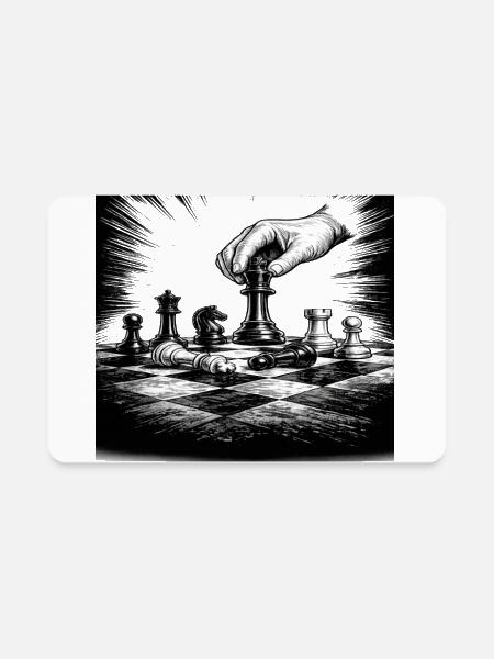 Checkmate mindset - Rectangle Magnet - white - Front
