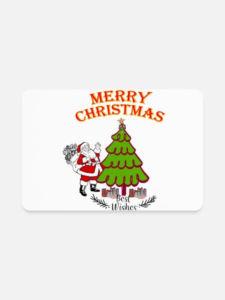 Christmas Tshirt Temp 02 - Rectangle Magnet - white - Front