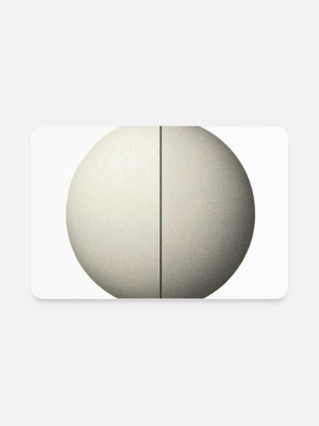 geometric circle - Rectangle Magnet - white - Front