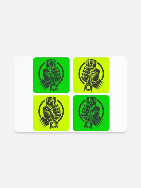 Screwdriver Power Style - Rectangle Magnet - white - Front