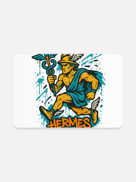 Hermes Graffiti Style Illustration - Rectangle Magnet - white - Front