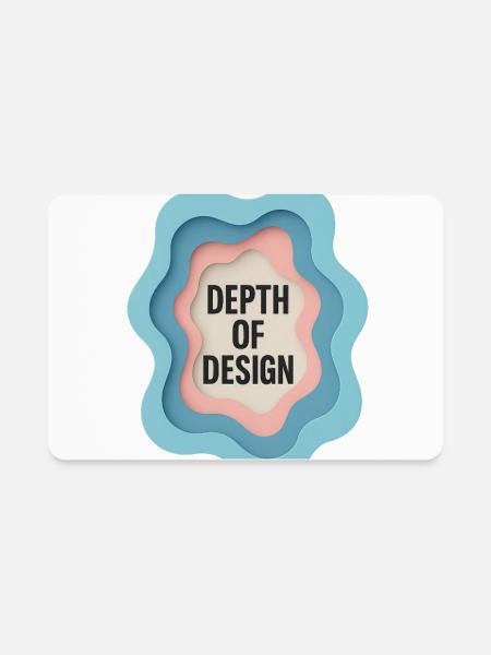 Layered Paper Cutout Abstract - Rectangle Magnet - white - Front