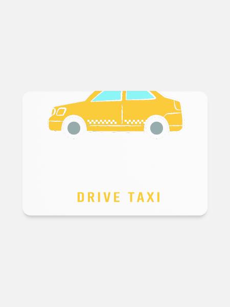 Taxi Driver Transporter - Rectangle Magnet - white - Front