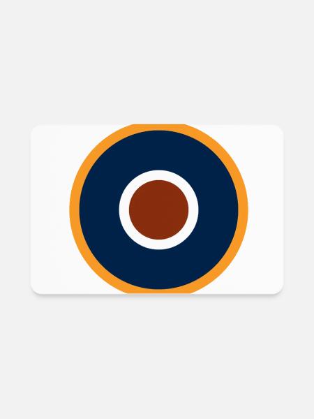 Concentric Target Emblem - Rectangle Magnet - white - Front