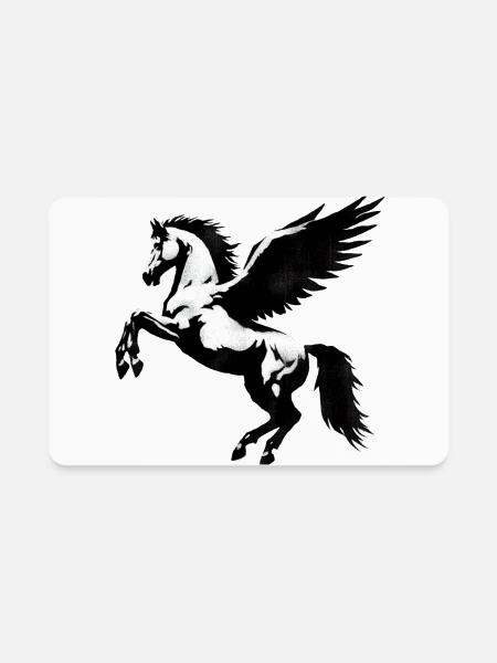  Pegasus Graffiti - Rectangle Magnet - white - Front