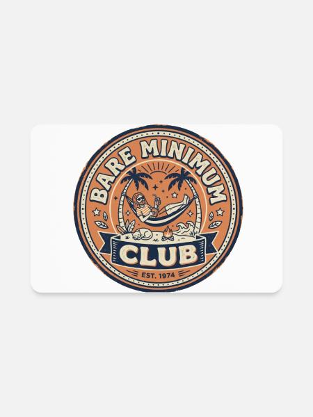 club minimal - Magnet rectangulaire - blanc - Devant